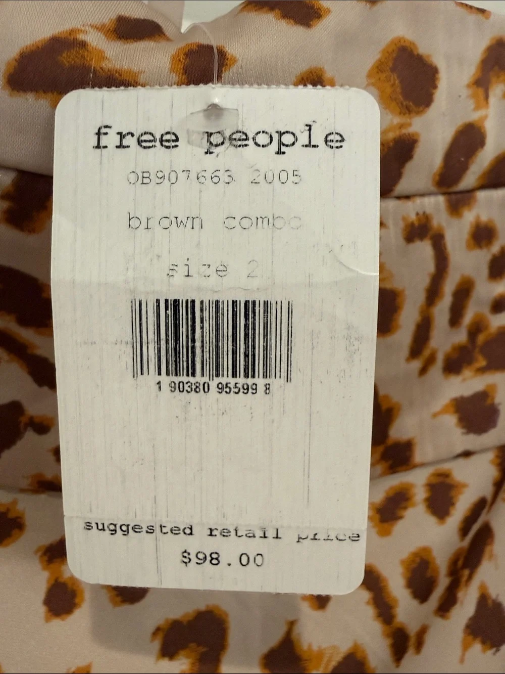 Leopard Print Maxi Skirt - Beige and Brown, Leopard, Animal Print sz 2 NWT